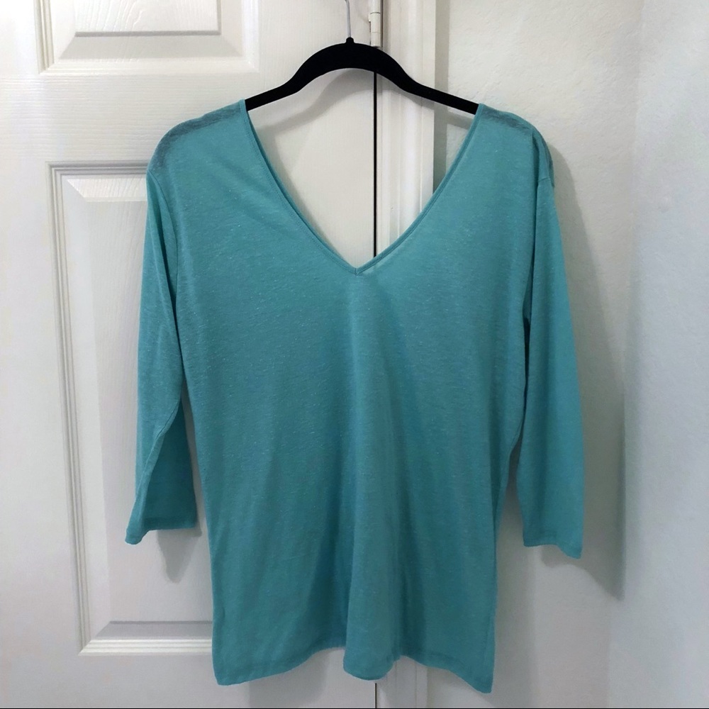 Light Weight Urban Outfitters Sea Green V-Neck